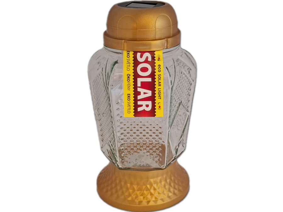 SOLARNY SOLAR ZNICZ ZNICZE LAMPION NA GRÓB 5570 ZŁOTO