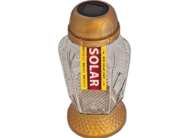SOLARNY SOLAR ZNICZ ZNICZE LAMPION NA GRÓB 5570 ZŁOTO