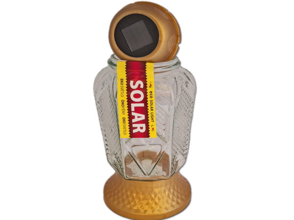 SOLARNY SOLAR ZNICZ ZNICZE LAMPION NA GRÓB 5570 ZŁOTO