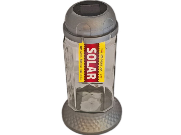 SOLAR SOLARNY ZNICZ ZNICZE LAMPION NA GRÓB 6890 SREBRO