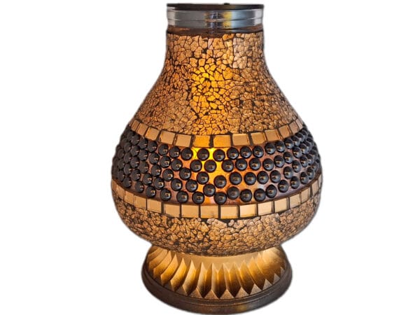 solar-karaf-jerzyk-zlot1.jpg SOLAR SOLARNY ZNICZ LAMPION NA GRÓB KARAFA ZŁOTO KORALE