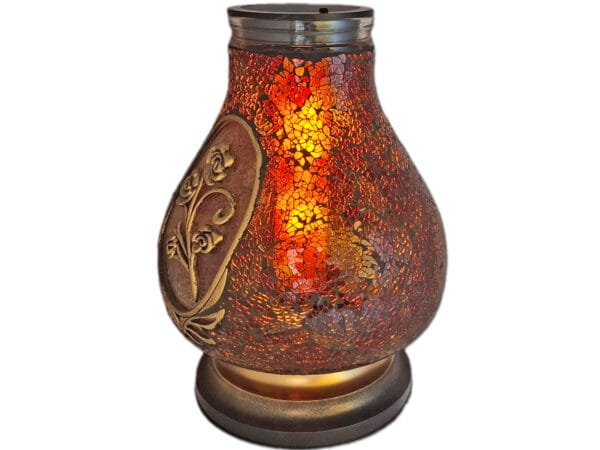 solar-karaf-roza-braz2.jpg SOLAR SOLARNY ZNICZ LAMPION NA GRÓB KARAFA RÓŻA BRĄZOWA