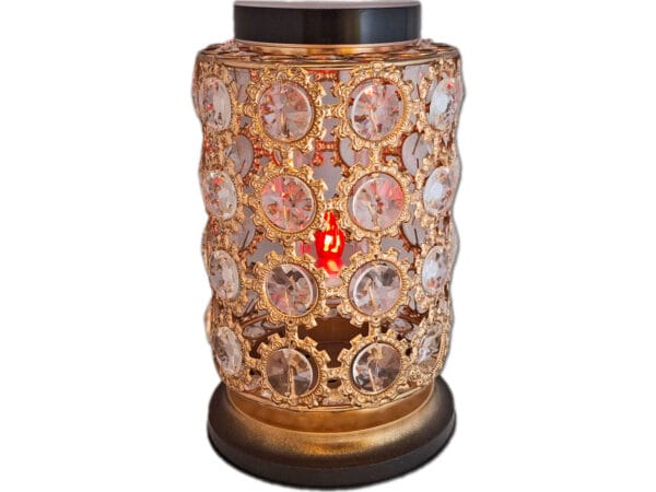 SOLAR SOLARNY FOTOWOLTAICZNY ZNICZ LAMPION NA GRÓB WLC VIP ZŁOTO