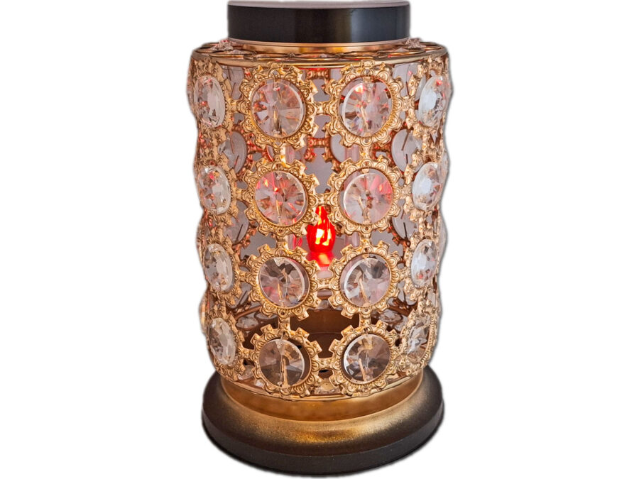 SOLAR SOLARNY FOTOWOLTAICZNY ZNICZ LAMPION NA GRÓB WLC VIP ZŁOTO