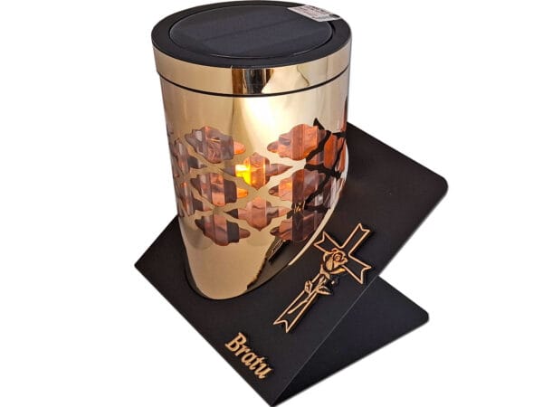 BRAT BRATU ZNICZ LAMPION SOLARNY SOLAR FOTOWOLTAICZNY TUBA KRZYŻ