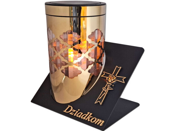 DZIADKOM DZIADKI ZNICZ LAMPION SOLARNY SOLAR FOTOWOLTAICZNY TUBA KRZYŻ