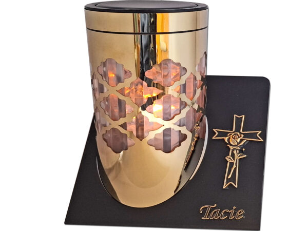 TATA TACIE ZNICZ LAMPION SOLARNY SOLAR FOTOWOLTAICZNY TUBA KRZYŻ