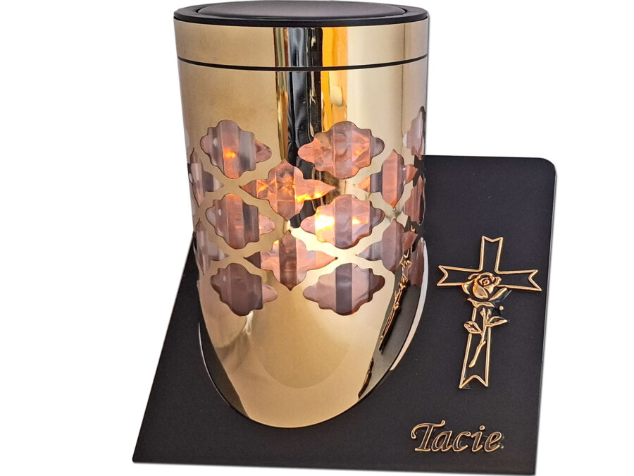 TATA TACIE ZNICZ LAMPION SOLARNY SOLAR FOTOWOLTAICZNY TUBA KRZYŻ