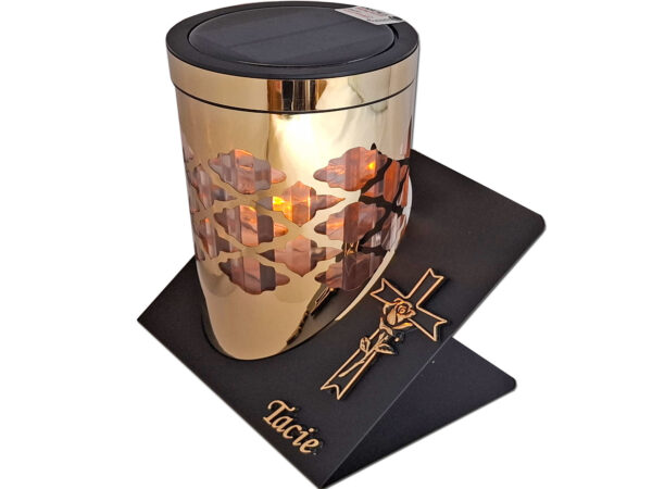 TATA TACIE ZNICZ LAMPION SOLARNY SOLAR FOTOWOLTAICZNY TUBA KRZYŻ