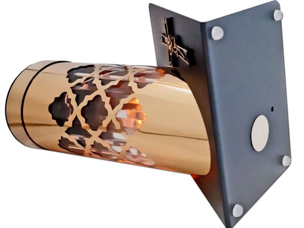 ZNICZ LAMPION SOLARNY SOLAR FOTOWOLTAICZNY TUBA ZŁOTO KRZYŻ