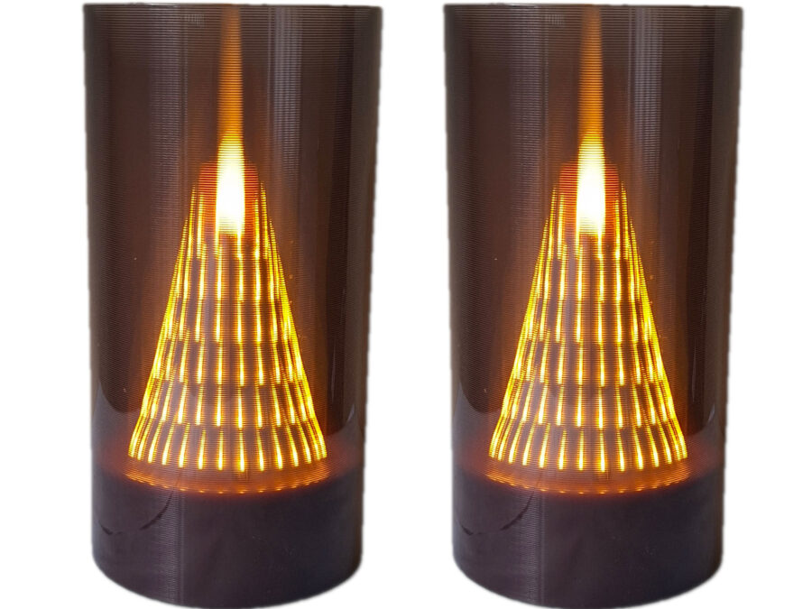 stozek-bialy-duzy-2-sz1.jpg WKŁAD WKŁADY DO ZNICZY STOŻEK WULKAN ZESTAW 2 SZTUKI BIAŁY+BATERIE