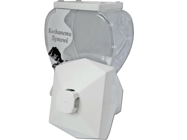 ZNICZ SYN SYNOWI SERCE MAŁE DEDYKACJA BIAŁY