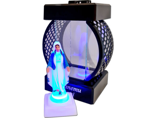 SYN SYNOWI SR ZNICZ LAMPION KOŁO RTN GŁADKI CZARNY+FIGURKA LED