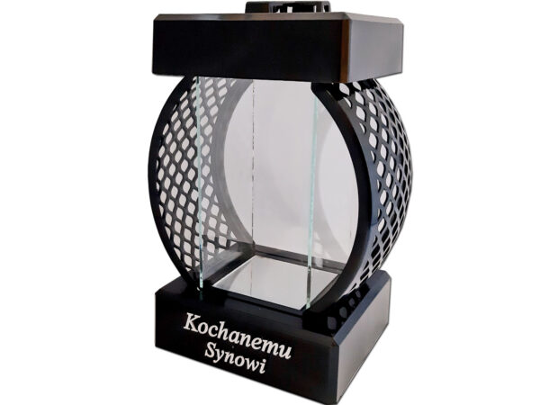 SYN SYNOWI SR ZNICZ LAMPION KOŁO RTN GŁADKI CZARNY