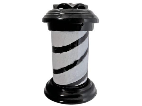 tuba-mala-cer-saturn1.jpg ZNICZ ZNICZE LAMPION NA GRÓB CERAMIKA TUBA MAŁA ZEBRA BIAŁO-CZARNA