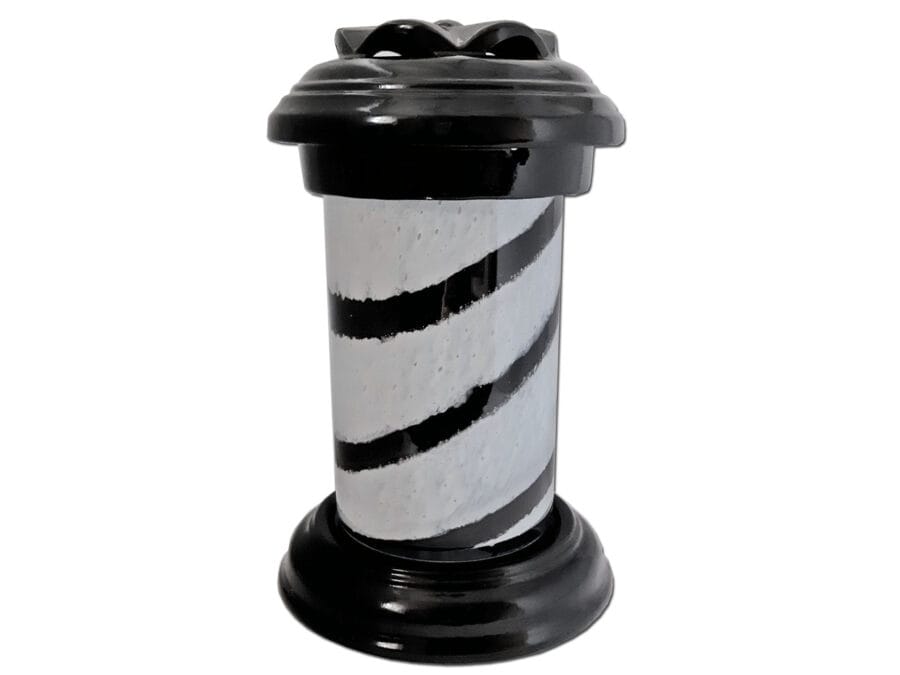 tuba-mala-cer-saturn1.jpg ZNICZ ZNICZE LAMPION NA GRÓB CERAMIKA TUBA MAŁA ZEBRA BIAŁO-CZARNA