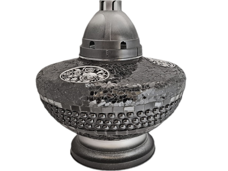 ZNICZ ZNICZE LAMPION NA GRÓB UFO KORAL CZARNY+WKŁADY