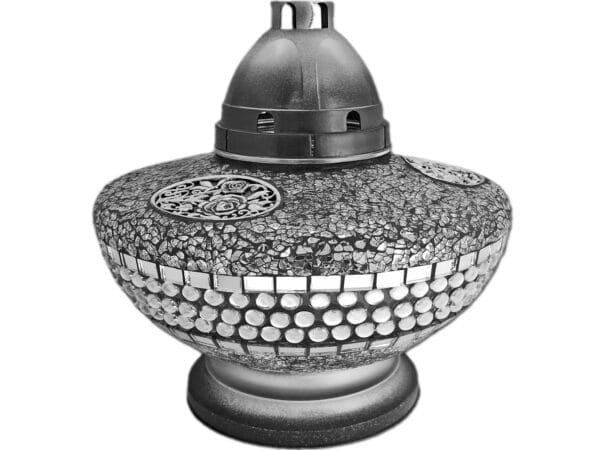 ZNICZ ZNICZE LAMPION NA GRÓB UFO KORAL SREBRO+WKŁADY