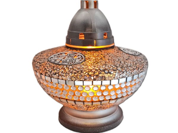 ZNICZ ZNICZE LAMPION NA GRÓB UFO KORAL SREBRO+WKŁADY