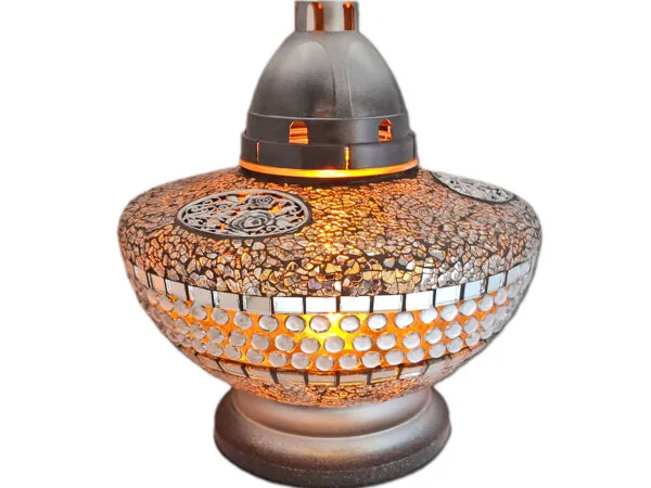 ZNICZ ZNICZE LAMPION NA GRÓB UFO KORAL SREBRO+WKŁADY