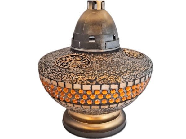 ZNICZ ZNICZE LAMPION NA GRÓB UFO KORAL ZŁOTO+WKŁADY