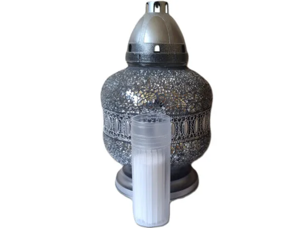 ZNICZ ZNICZE LAMPION NA GRÓB URN SREBRO +WKŁAD