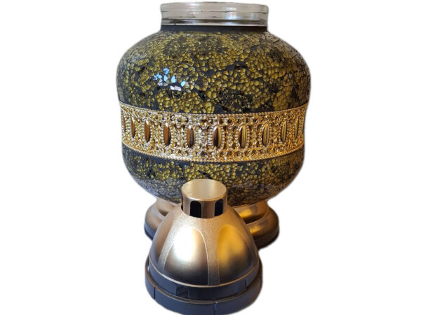 ZNICZ ZNICZE LAMPION NA GRÓB URN ZŁOTO-CZARNA +WKŁAD