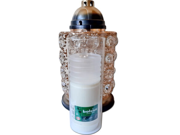 ZNICZ ZNICZE LAMPION NA GRÓB WLC VIP ZŁOTO+WKŁAD 5 DNI BOLSIUS