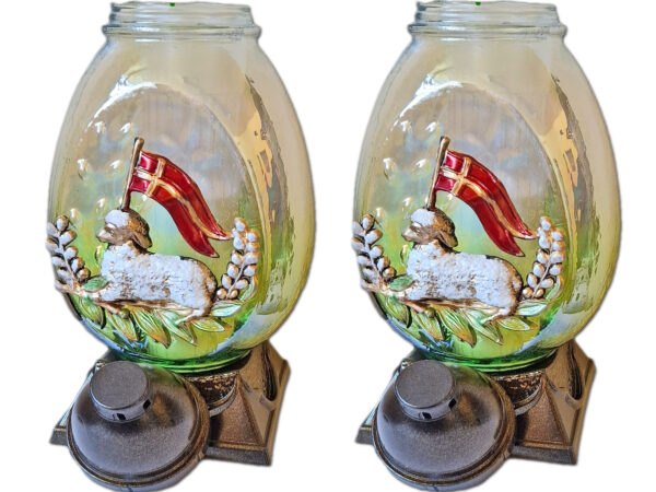 WIELKANOC WIELKANOCNY ZNICZ LAMPION NA GRÓB PŁASKI X 2 SZTUKI+WKŁADY