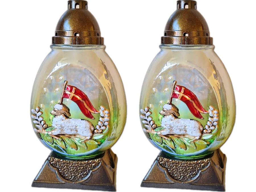 wlkn-jajko-plaski24.jpg WIELKANOC WIELKANOCNY ZNICZ LAMPION NA GRÓB PŁASKI X 2 SZTUKI+WKŁADY