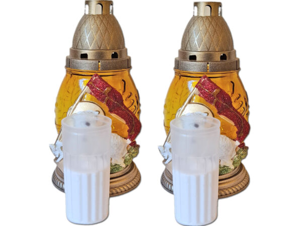 WIELKANOC WIELKANOCNY ZNICZ LAMPION NA GRÓB Z2330 X 2 SZTUKI+WKŁADY