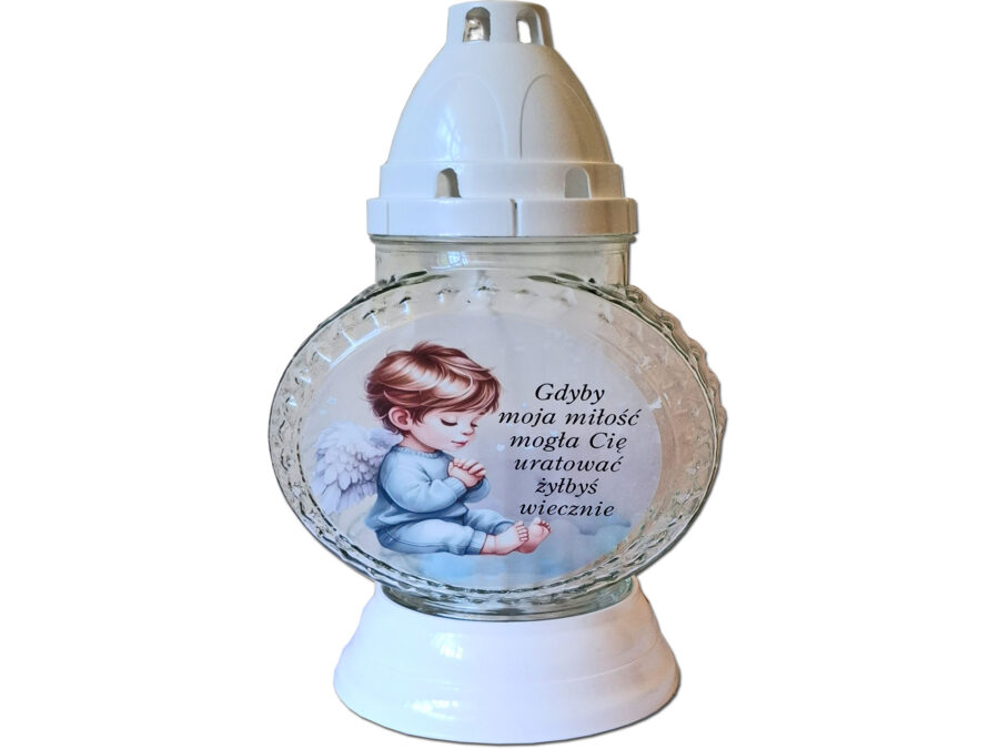 ZNICZ ZNICZE LAMPION NA GRÓB Z1 CHŁOPIEC +WKŁAD