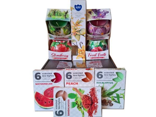 ŚWIECE ZAPACHOWE 4 SZT+ PODGRZEWACZE ZAPACHOWE 4 SZT+DYFUZOR ZAPACHOWY 1 SZ