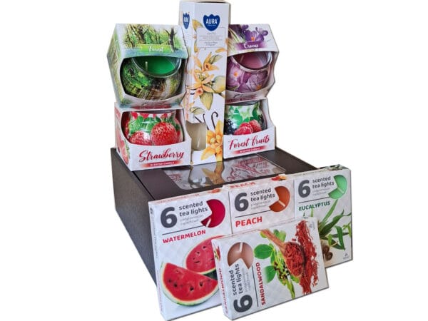 ŚWIECE ZAPACHOWE 4 SZT+ PODGRZEWACZE ZAPACHOWE 4 SZT+DYFUZOR ZAPACHOWY 1 SZ