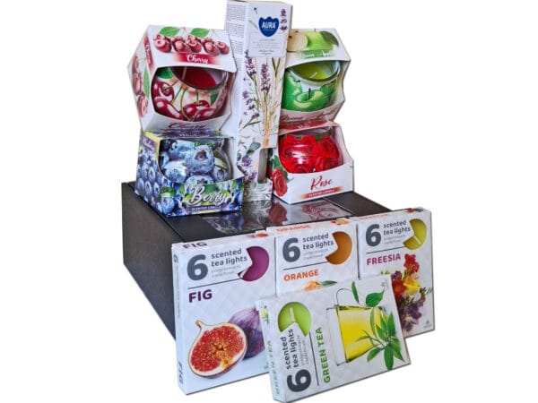 ŚWIECE ZAPACHOWE 4 SZT+ PODGRZEWACZE ZAPACHOWE 4 SZT+DYFUZOR ZAPACHOWY 1 SZ