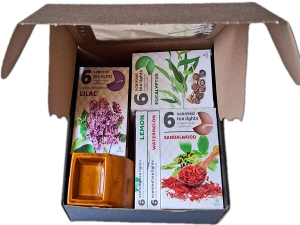 ŚWIECE PODGRZEWACZE ZAPACHOWE 17 SZT+KOMINEK CERAMICZNY 1 SZT