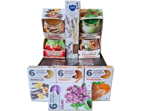 ŚWIECE ZAPACHOWE 4 SZT+ PODGRZEWACZE ZAPACHOWE 4 SZT+DYFUZOR ZAPACHOWY 1 SZ