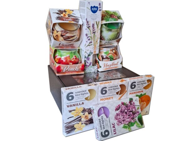 ŚWIECE ZAPACHOWE 4 SZT+ PODGRZEWACZE ZAPACHOWE 4 SZT+DYFUZOR ZAPACHOWY 1 SZ