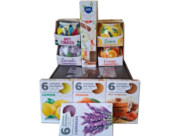 ŚWIECE ZAPACHOWE 4 SZT+ PODGRZEWACZE ZAPACHOWE 4 SZT+DYFUZOR ZAPACHOWY 1 SZ