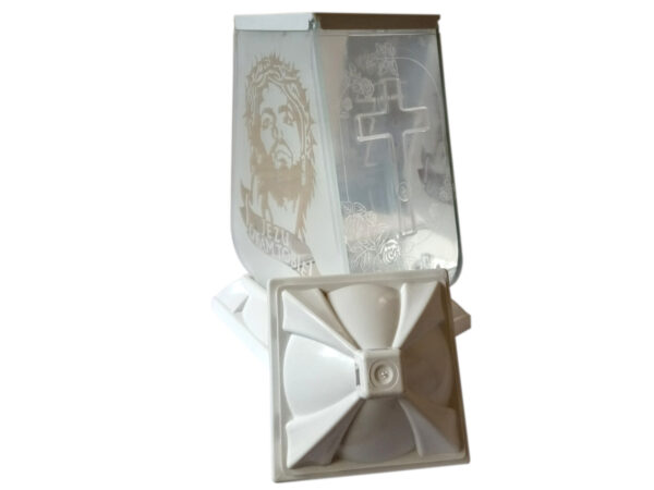 ZNICZ LAMPION KAPLICZKA BIAŁA UFAM 2