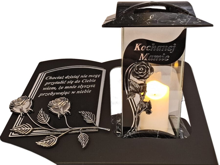 blach-kwa-imp-mam-sreb-sw1.jpg MAMA MAMIE ZNICZ LAMPION NA GRÓB KBM SZKŁO SKOS SENTENCJA+ ŚWIECA