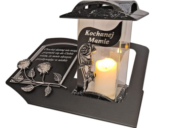 blach-kwa-imp-mam-sreb-sw2.jpg MAMA MAMIE ZNICZ LAMPION NA GRÓB KBM SZKŁO SKOS SENTENCJA+ ŚWIECA