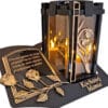 blach-plk-3d-ro-zl-mam-sw4.jpg MAMA MAMIE ZNICZ LAMPION NA GRÓB PLK RÓŻA ZŁ CZARNY SKOS SENTENCJA+ ŚWIECA