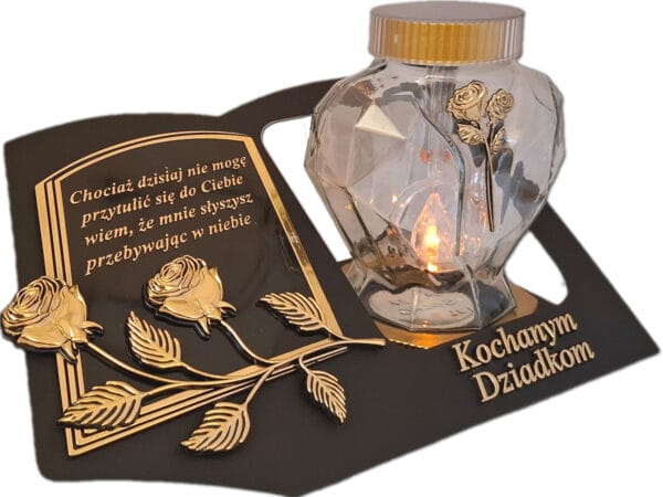 blach-solar-zlo-cort-dzia4.jpg DZIADKOM SOLARNY ZNICZ LAMPION NA GRÓB SERCE SZKŁO ZŁOTO SKOS SENTENCJA