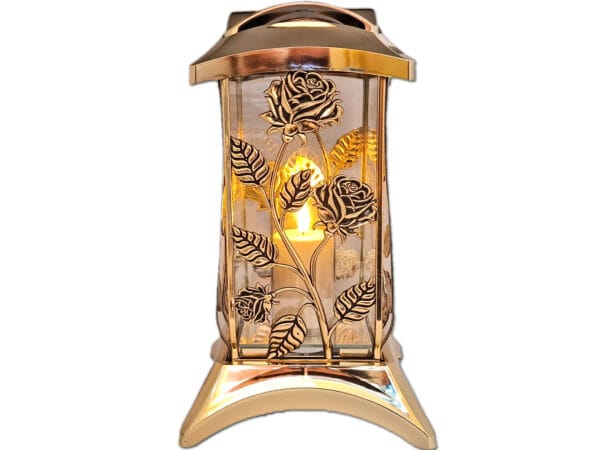 cebula-metaliza-zl-sw2.jpg ZNICZ ZNICZE LAMPION NA GRÓB CBL METALIZA ZŁOTO+ŚWIECA LED
