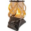 florencja-zl-sw4.jpg ZNICZ ZNICZE LAMPION NA GRÓB FLA METALIZA ZŁOTO+ŚWIECA LED