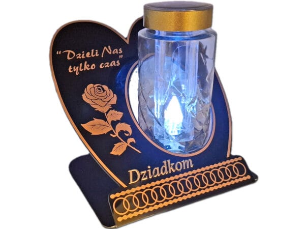 DZIADKOM DZIADKI ZNICZ LAMPION NA GRÓB SKOS SOLAR DZIELI ZŁOTO