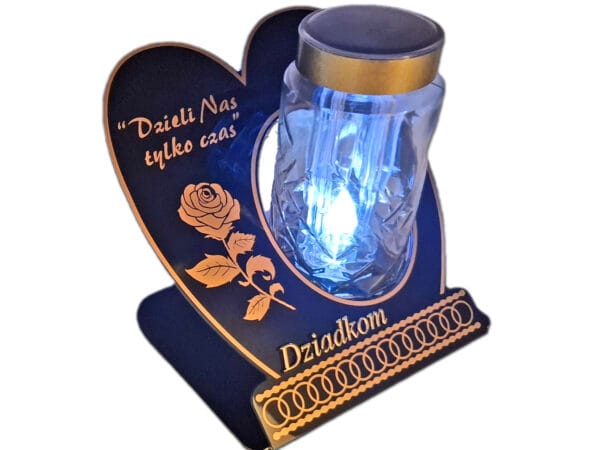 DZIADKOM DZIADKI ZNICZ LAMPION NA GRÓB SKOS SOLAR DZIELI ZŁOTO