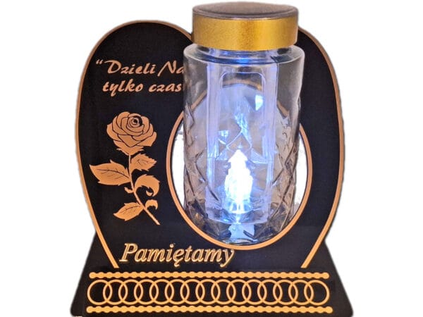 PAMIĘTAMY ZNICZ LAMPION NA GRÓB SKOS SOLAR DZIELI ZŁOTO