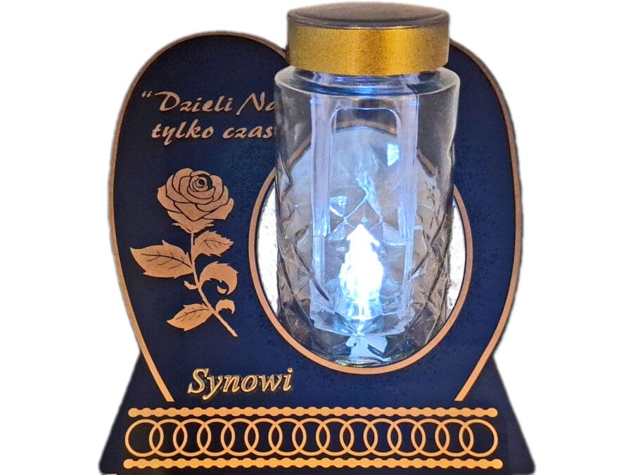 skos-serce-sol279-syn1.jpg SYN SYNOWI ZNICZ LAMPION NA GRÓB SKOS SOLAR DZIELI ZŁOTO